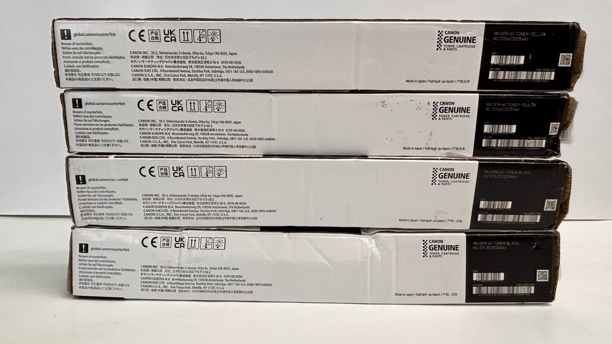 4 OEMCanon iR ADV. DX C5840i/C5850i Yellow & Black High Yield Toners GPR-61YYKK
