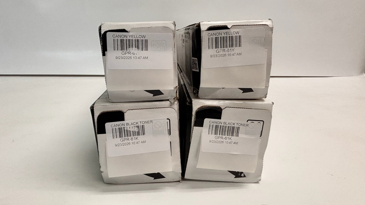 4 OEMCanon iR ADV. DX C5840i/C5850i Yellow & Black High Yield Toners GPR-61YYKK