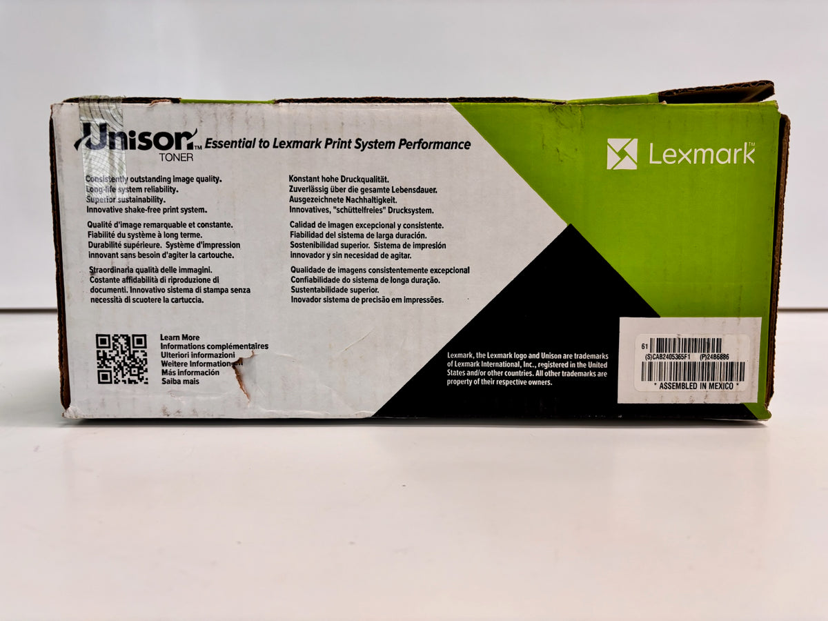 Open Genuine Lexmark M1246, XM1246 Black Toner Cartridge 24B6886 w/Sealed Bag