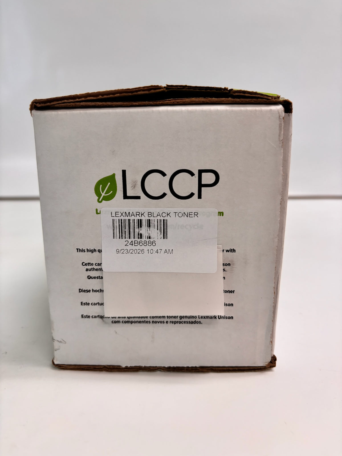 Open Genuine Lexmark M1246, XM1246 Black Toner Cartridge 24B6886 w/Sealed Bag