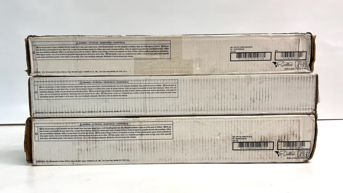 3 Cosmetic Genuine Canon IR C7565i,C7580i Magenta & Black Toners GPR-56MMK