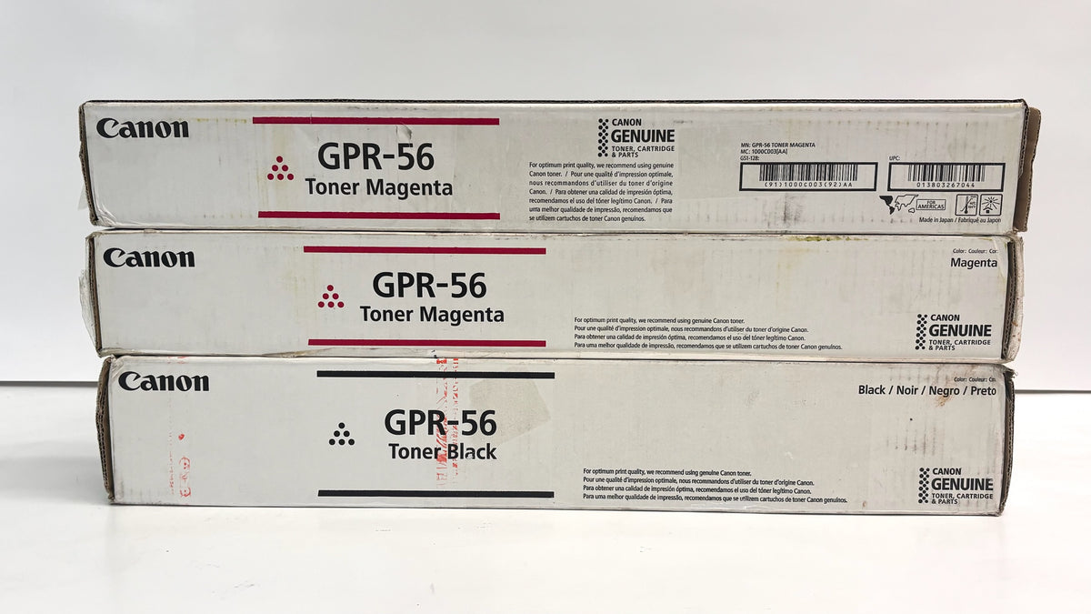 3 Cosmetic Genuine Canon IR C7565i,C7580i Magenta & Black Toners GPR-56MMK