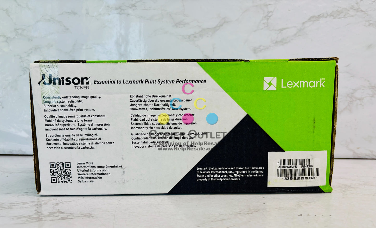 Genuine Lexmark M1246 XM1246 Black Toner Cartridge 24B6886
