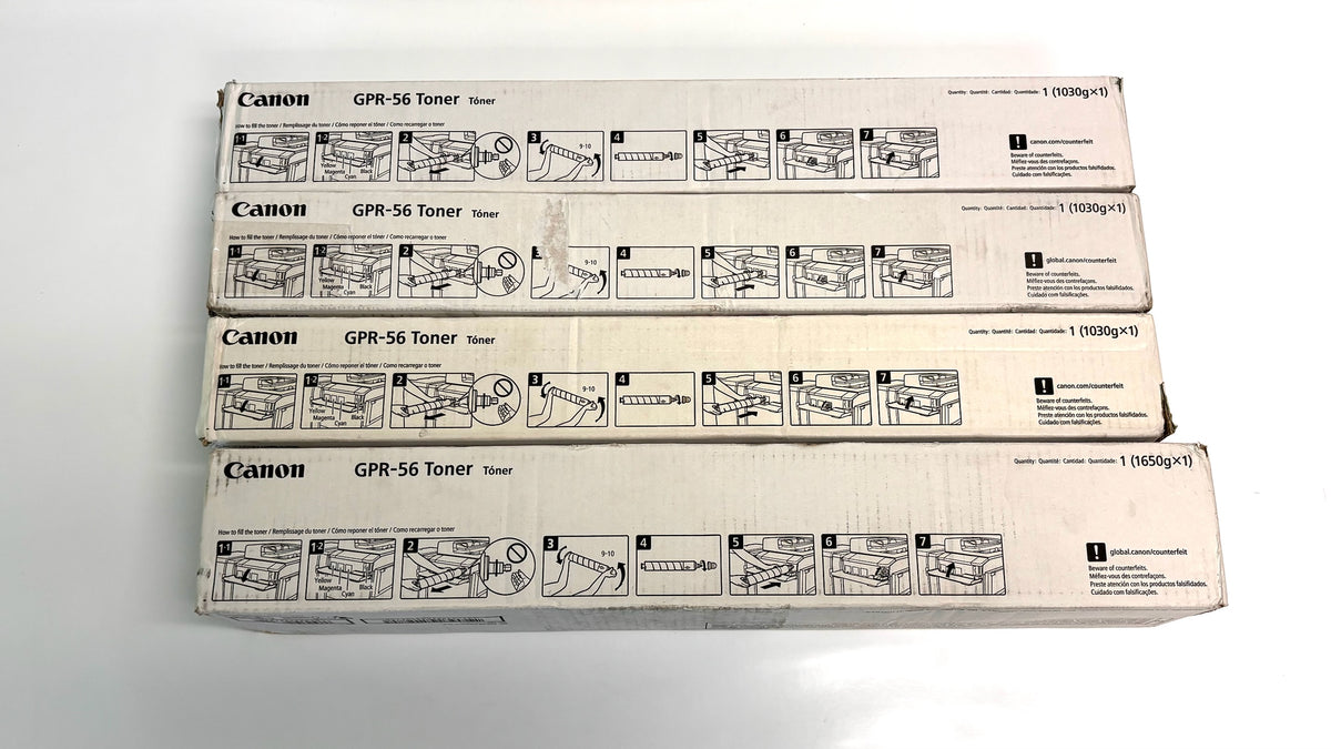 4 Open Genuine Canon imageRUNNER ADVANCE C7565i, C7570i CMMK Toners  GPR-56