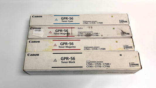 4 Open Genuine Canon imageRUNNER ADVANCE C7565i, C7570i CMMK Toners  GPR-56
