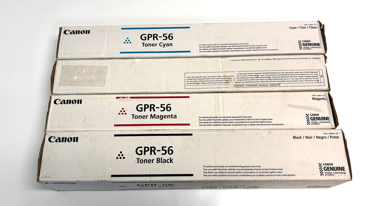 4 Open Genuine Canon imageRUNNER ADVANCE C7565i, C7570i CMMK Toners  GPR-56