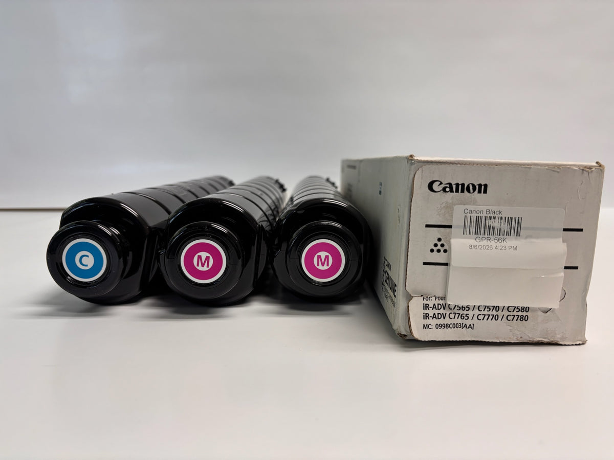 4 Open Genuine Canon imageRUNNER ADVANCE C7565i, C7570i CMMK Toners  GPR-56