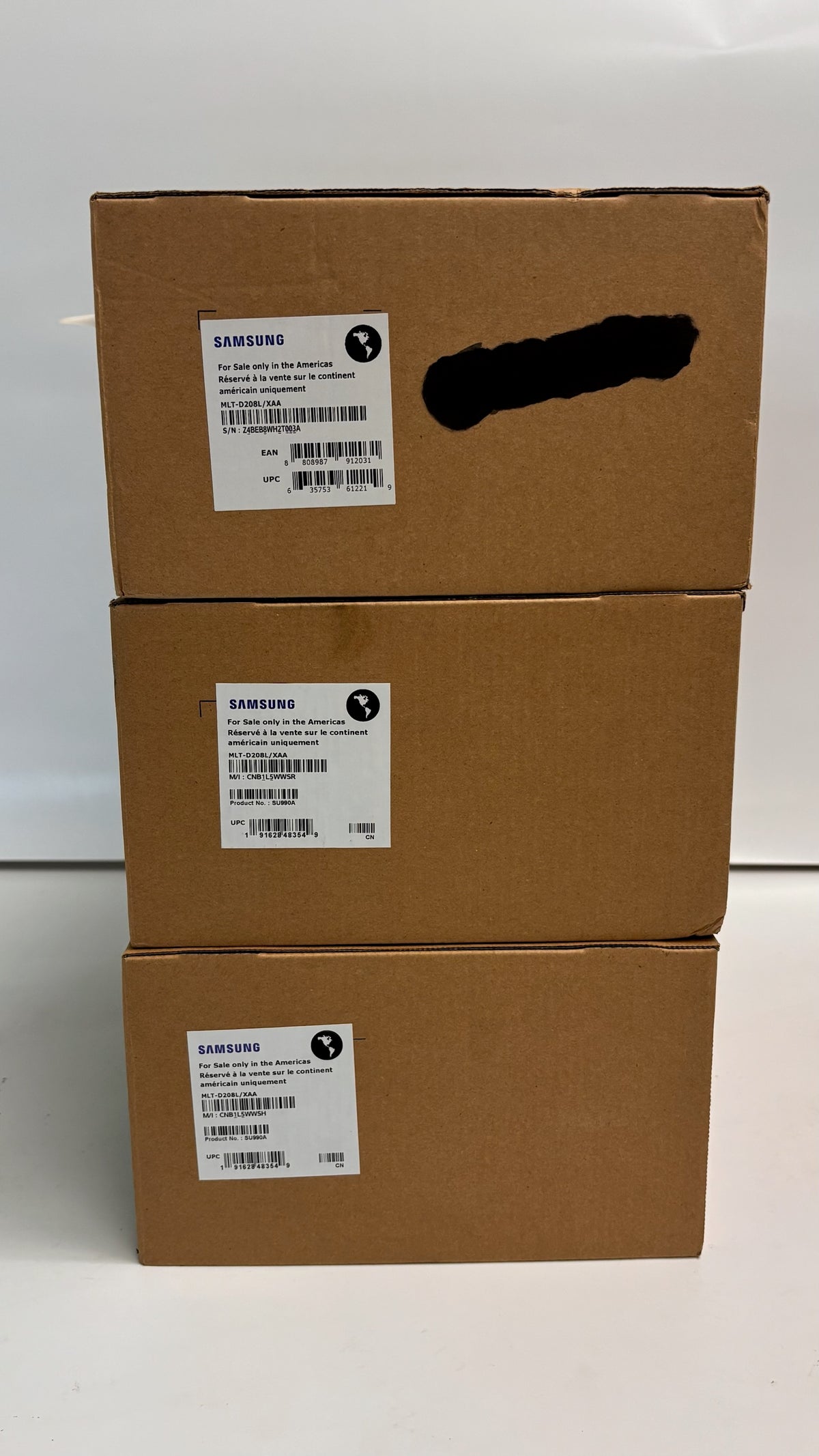 3 Genuine Samsung 208L SCX-5635FN, SCX-5835FN Series Black Toners MLT-D208L