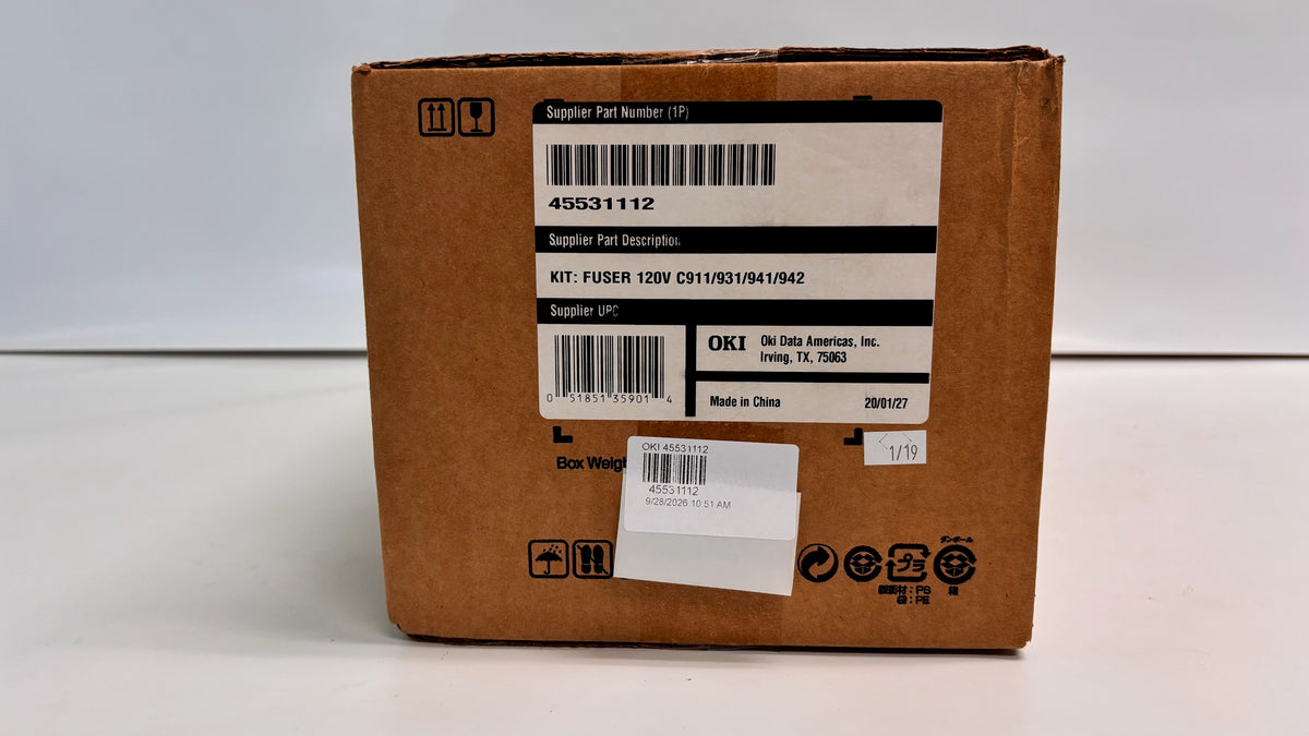 Genuine OKI C911dn, C931dn,C931e, C941dn Fuser Unit 120V 45531112