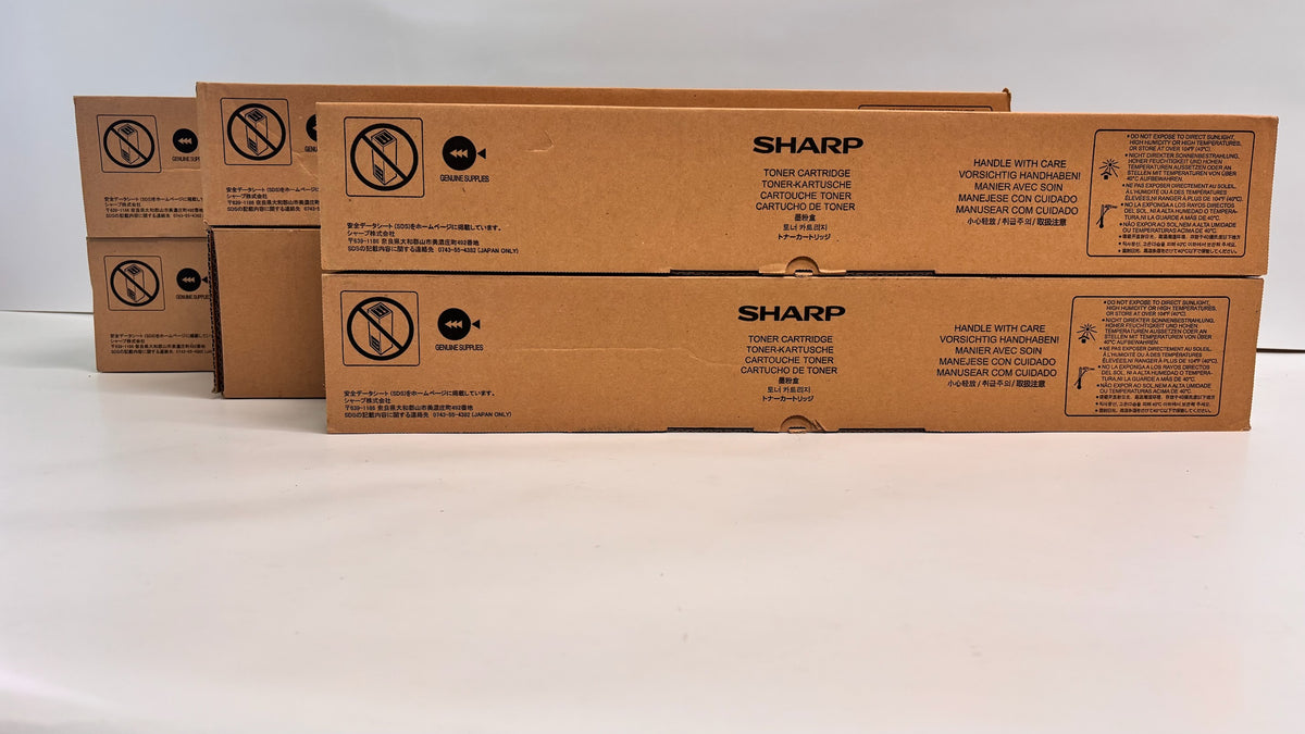 6 Genuine Sharp MX6240N,MX6500N,MX6580N Cyan Magenta & Black Toner MX-62NTCCMMKK