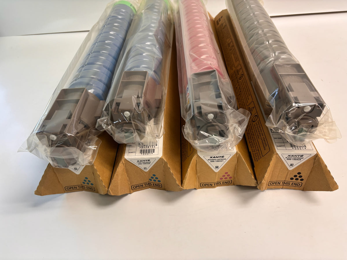 4 Genuine Xante Impressia Toners CCMK 200-100320,200-100321,200-100323