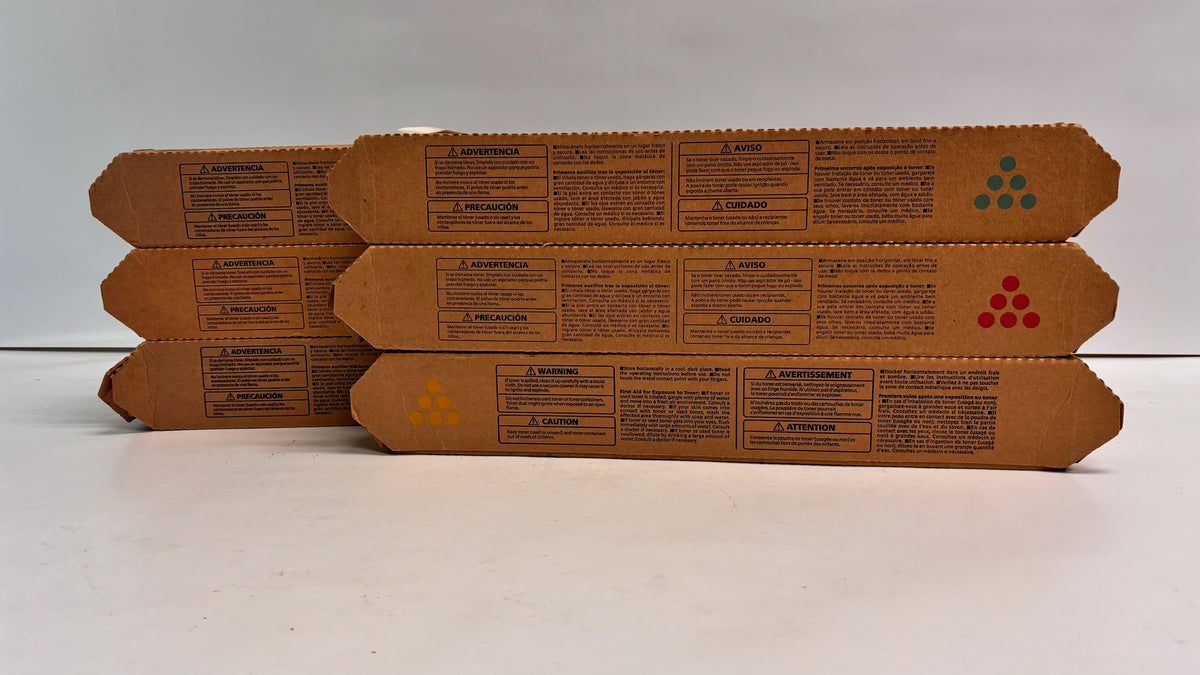6 Genuine Ricoh MP C305, C305H CMYKKK Toners 842119, 842120, 842121, 842122