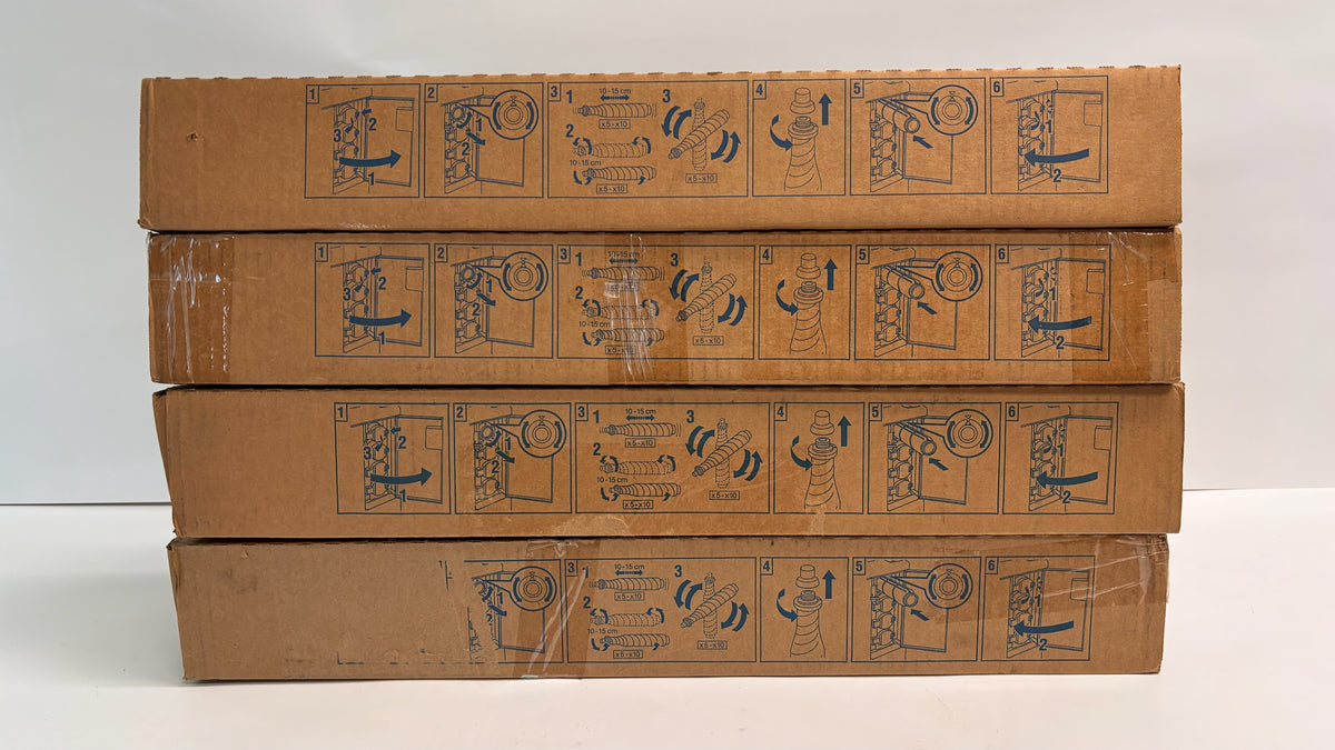 4 Genuine Konica C7090,C7100 Cyan, Mag, Yellow & Black Toners TN629CMYK, Bad Box