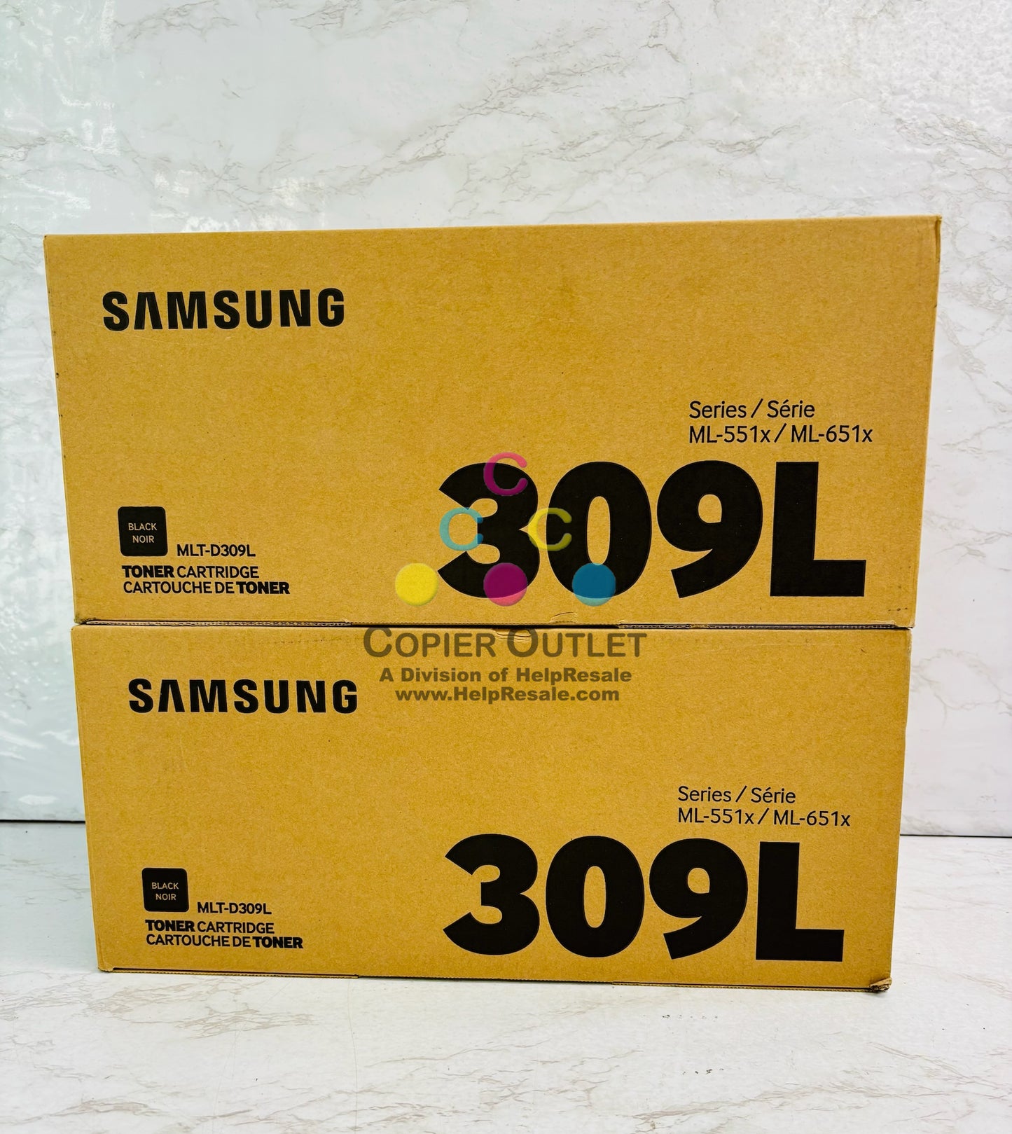 2 Genuine Samsung ML-5512ND, ML-5515ND Black Yield Toner MLT-D309L