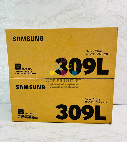 2 Genuine Samsung ML-5512ND, ML-5515ND Black Yield Toner MLT-D309L