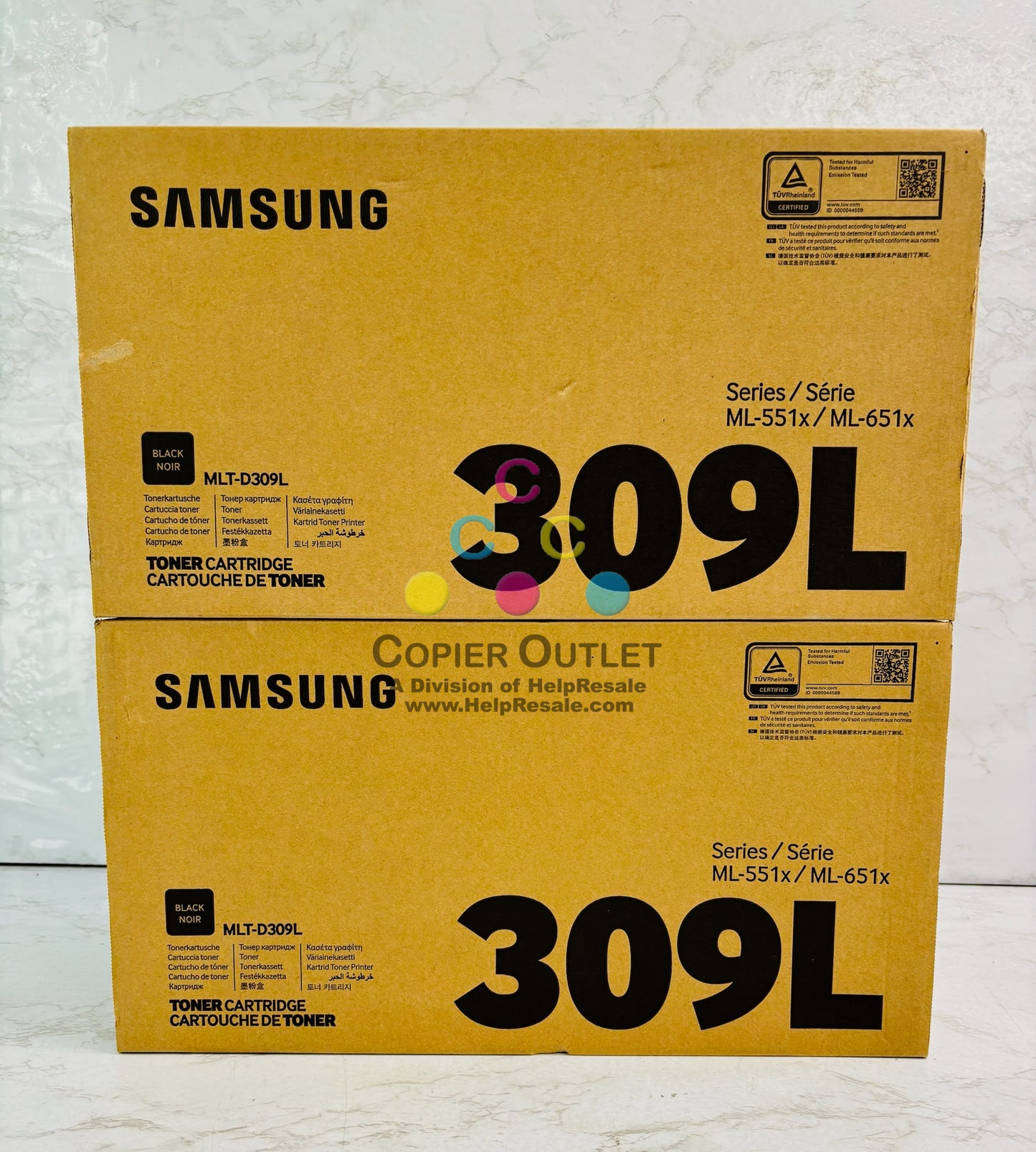 2 Genuine Samsung ML-5512ND, ML-5515ND Black Yield Toner MLT-D309L
