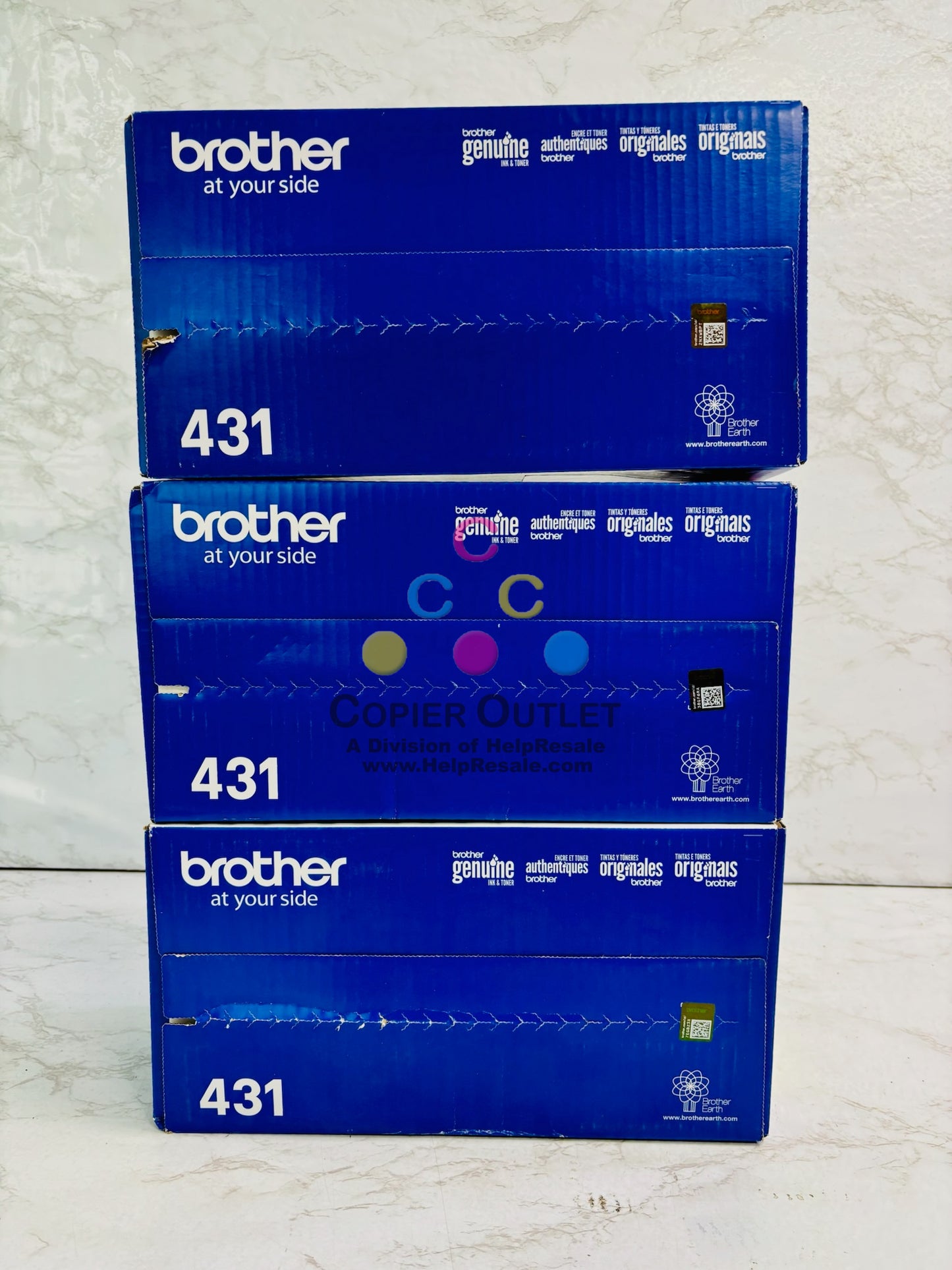 3 Genuine Brother L-L8260CDW, HL-L8360CDW Magenta & Yellow Color Toner TN431 MYY