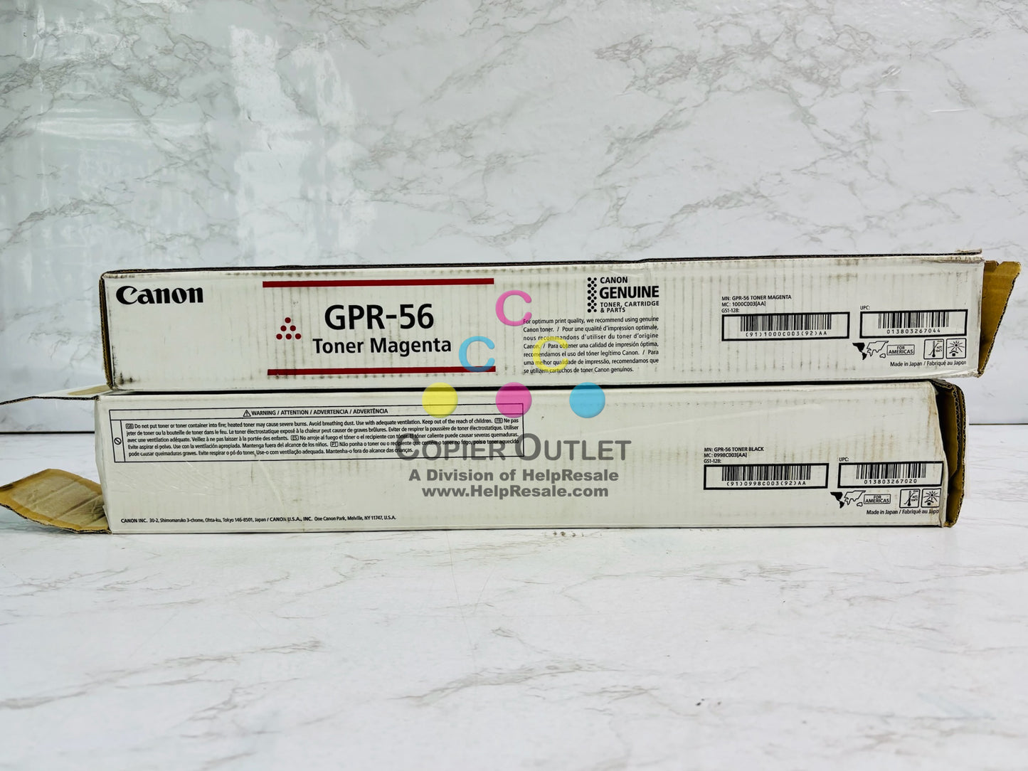 2 Open Genuine Canon iR Adv C7565,C7570 Magenta & Black Toner GPR-56, GPR56