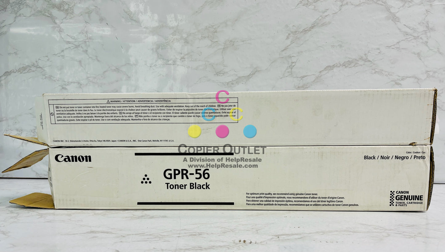 2 Open Genuine Canon iR Adv C7565,C7570 Magenta & Black Toner GPR-56, GPR56