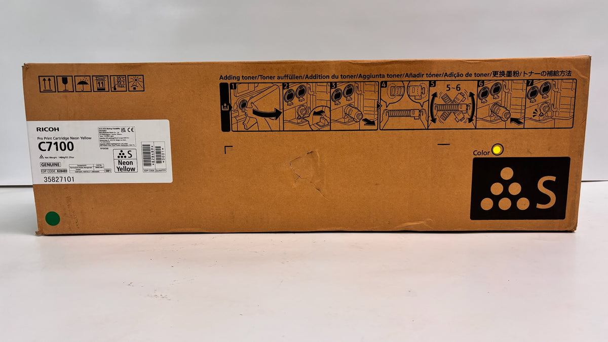 New Genuine Ricoh Pro C7100 series Neon Yellow Toner 828489