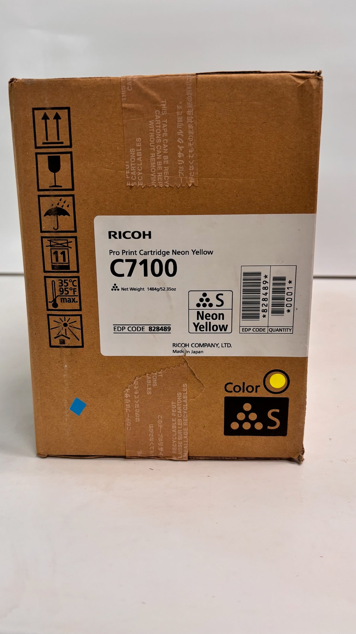 New Genuine Ricoh Pro C7100 series Neon Yellow Toner 828489