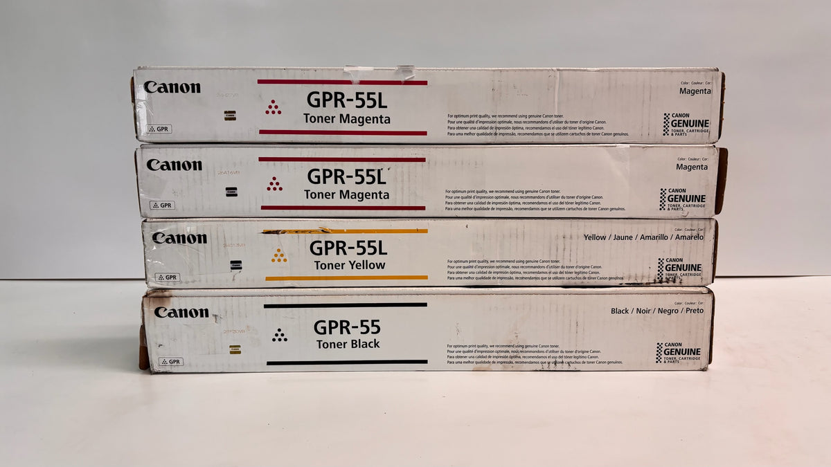 4 Open Genuine Canon iR Advance C5535i, C5540i MMYK Toner GPR-55LMMY, GPR55K