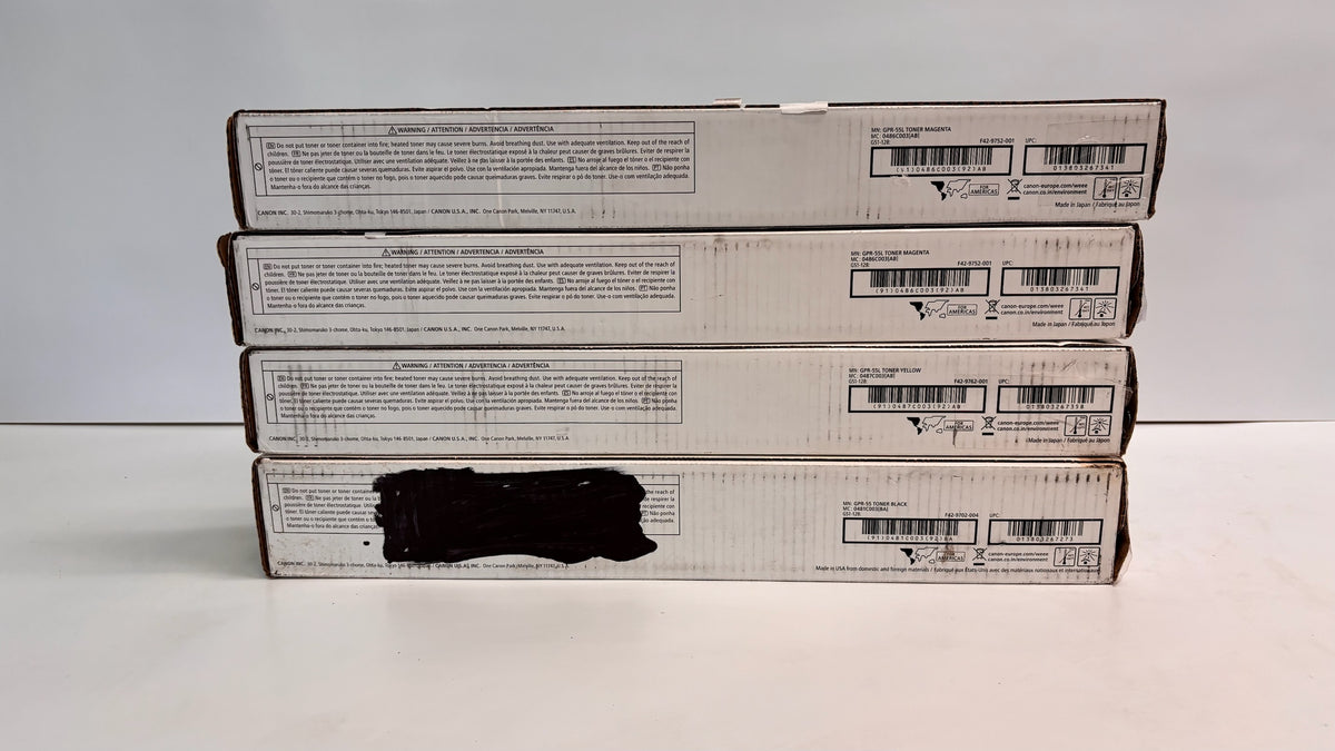 4 Open Genuine Canon iR Advance C5535i, C5540i MMYK Toner GPR-55LMMY, GPR55K
