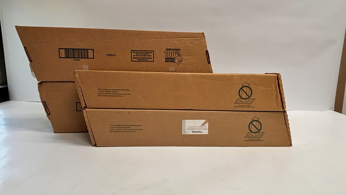 4 Open OEM Toshiba e-STUDIO 5560C,6560C,6570C CCKK Toners T-FC75U (W/Tabs)