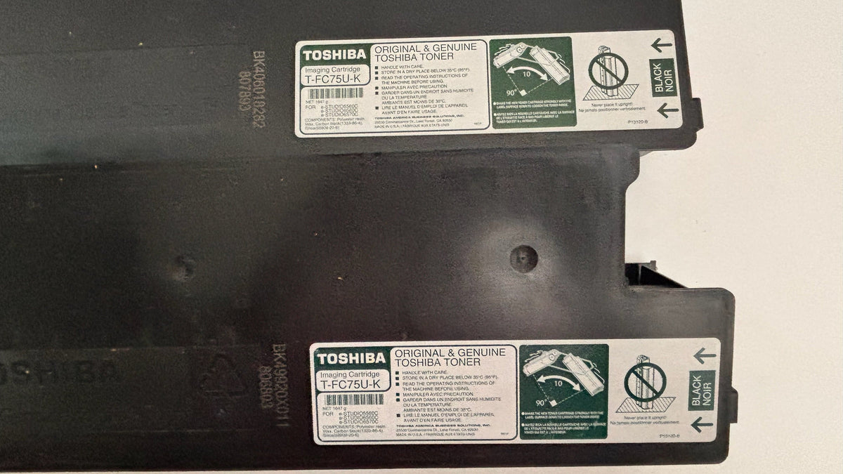 4 Open OEM Toshiba e-STUDIO 5560C,6560C,6570C CCKK Toners T-FC75U (W/Tabs)