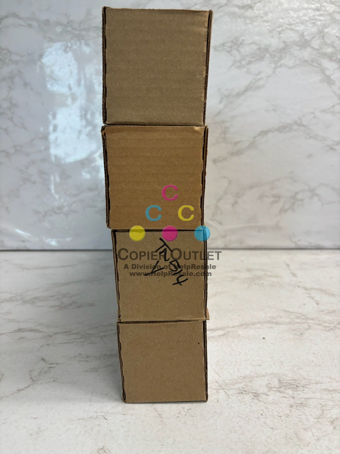 4 Genuine Konica C458,C558,C658 TN514AM(16.8oz) & TN514Y(18.5oz) Toners, Plain Boxes