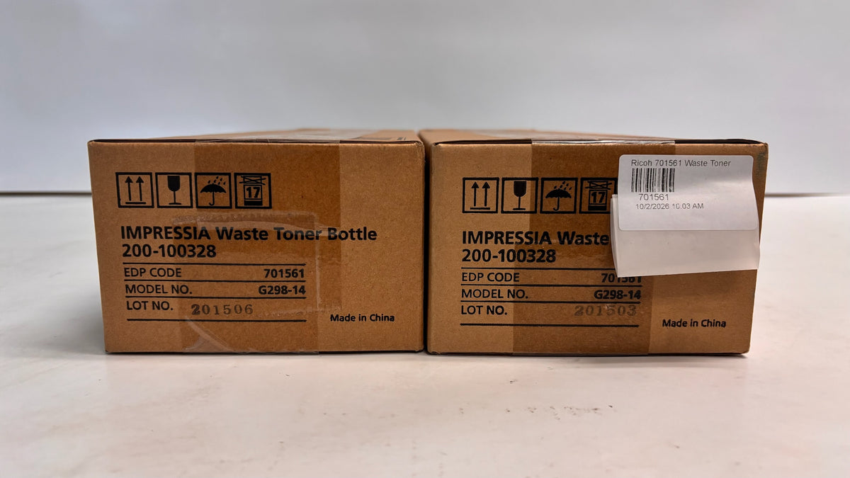 2 Genuine Xante Impressia Waste Toner Bottles 200-100328, 701561, G289-14