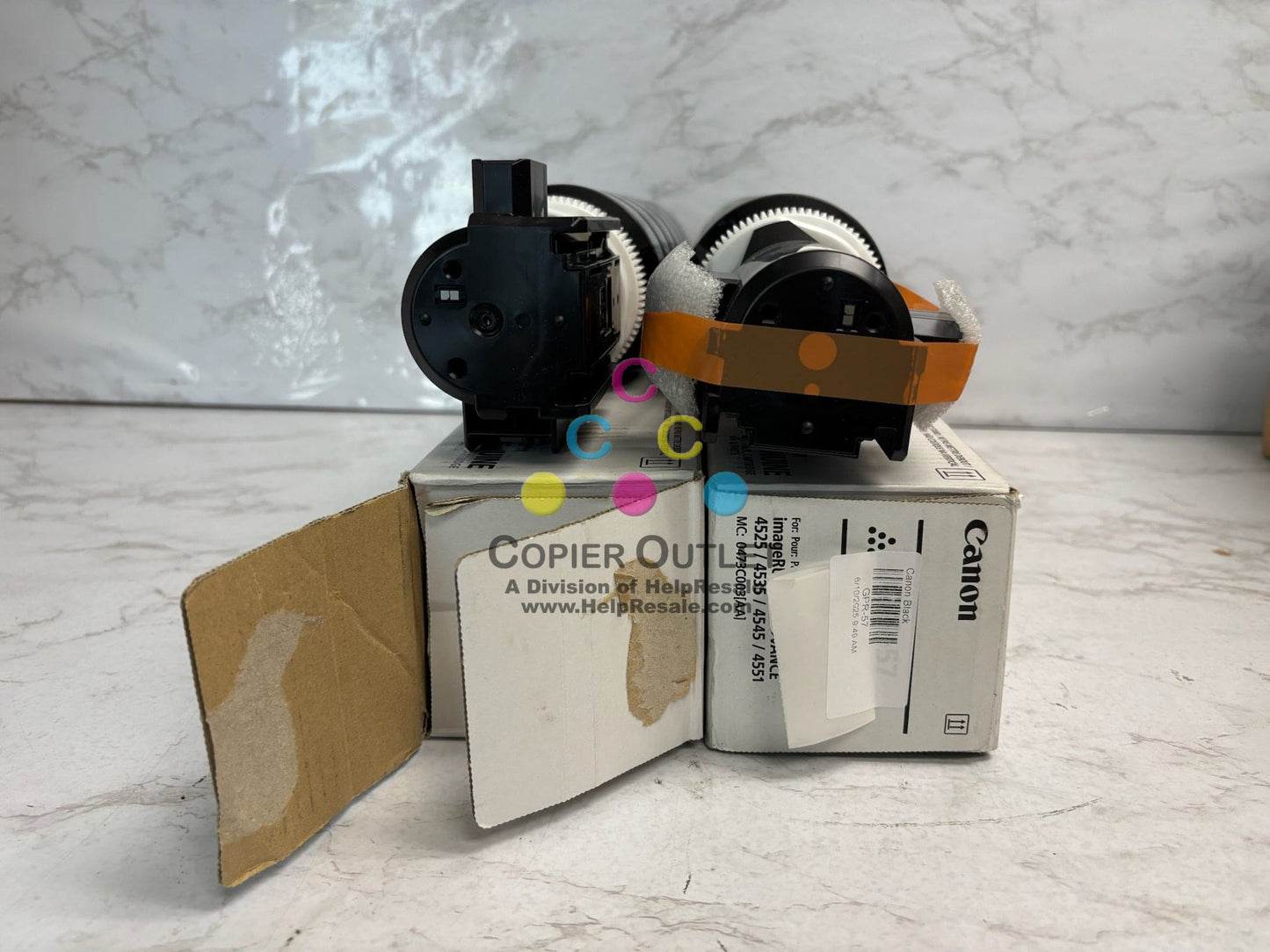 2 Open Box/No Seal Bag OEM Canon IR 4525i III,4535i Black Toners GPR-57K