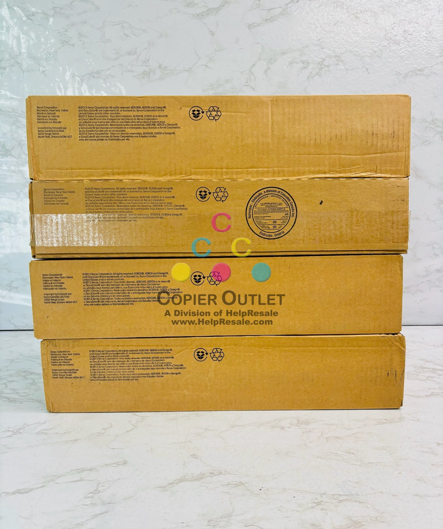 4 Open OEM Xerox DocuColor 7002 Cyan,Mag.,Yellow & Blk Toner 006R01553,54,55,56