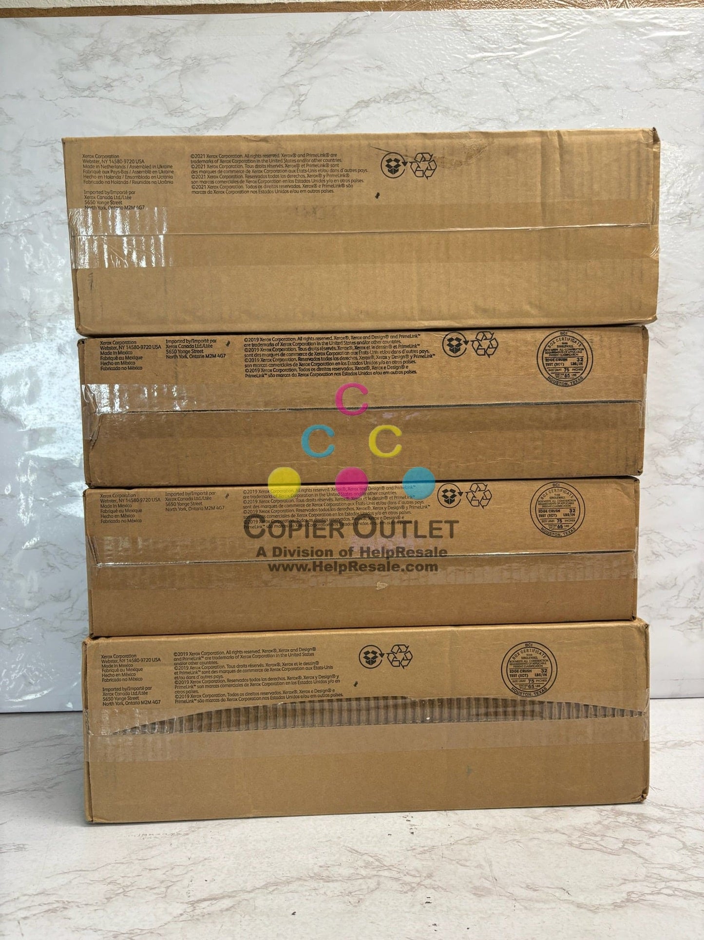 4 OEM Xerox C550,560,570,C60 Black & Color Drum Cartridges 013R00663,13R00664 (2 Each)