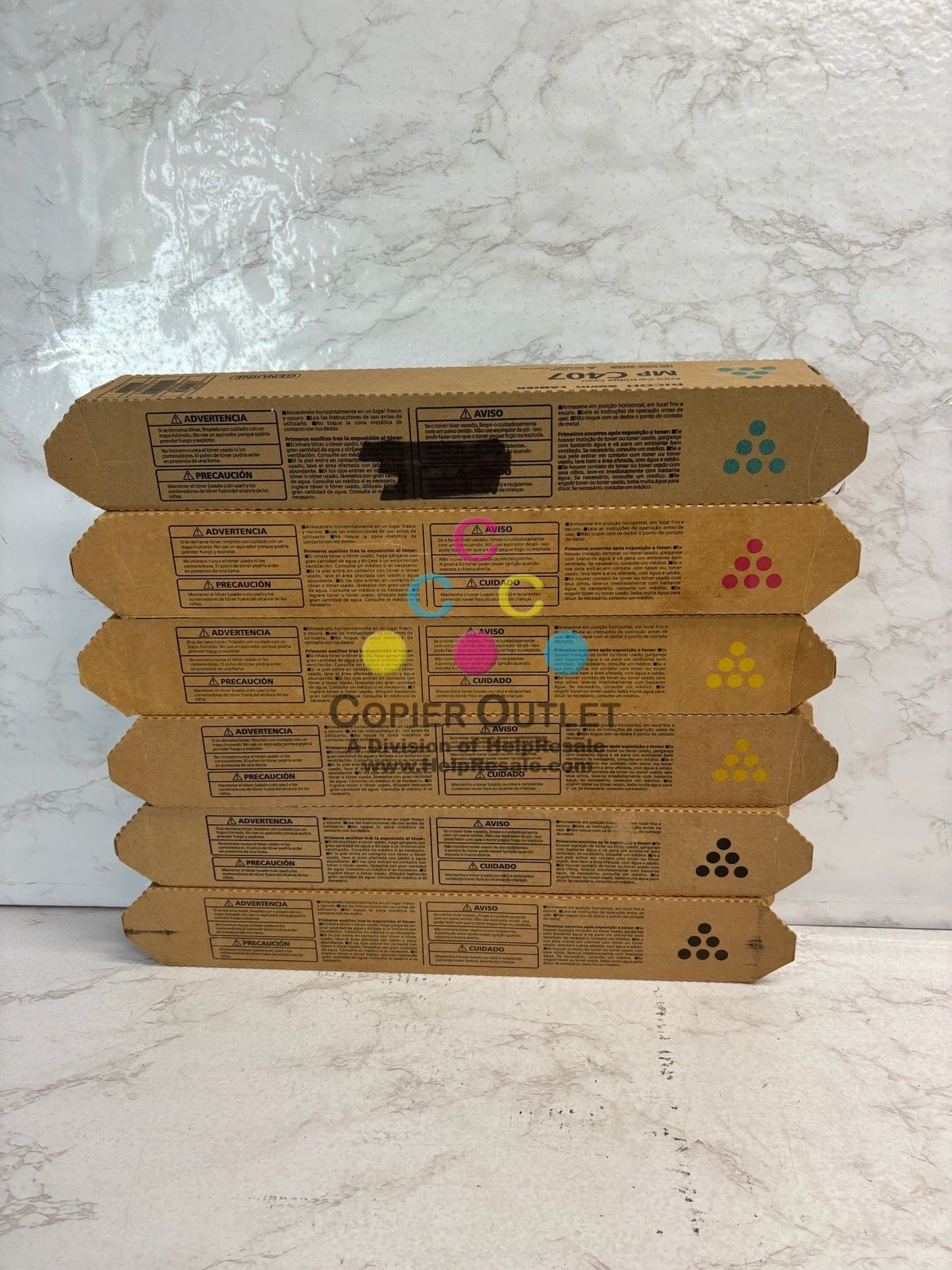 6 Genuine Ricoh MP C407 CMYYKK Toners 842207,842208,842209,842210