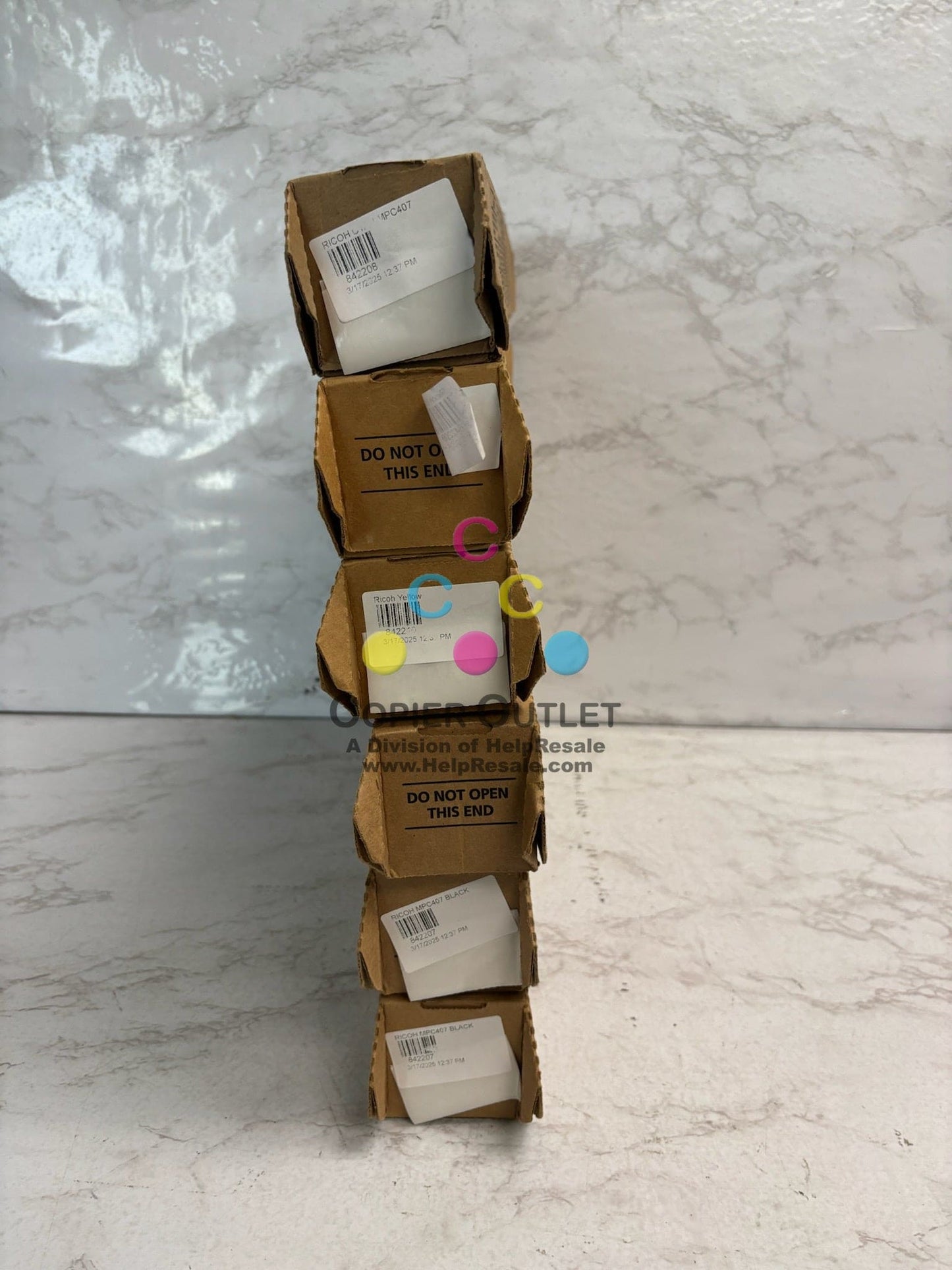 6 Genuine Ricoh MP C407 CMYYKK Toners 842207,842208,842209,842210