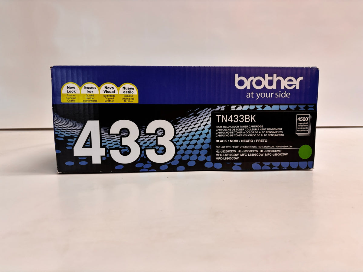 Genuine Brother HL-L8260CDW,  MFC-L8900CDW High Yield Black Toner TN433BK