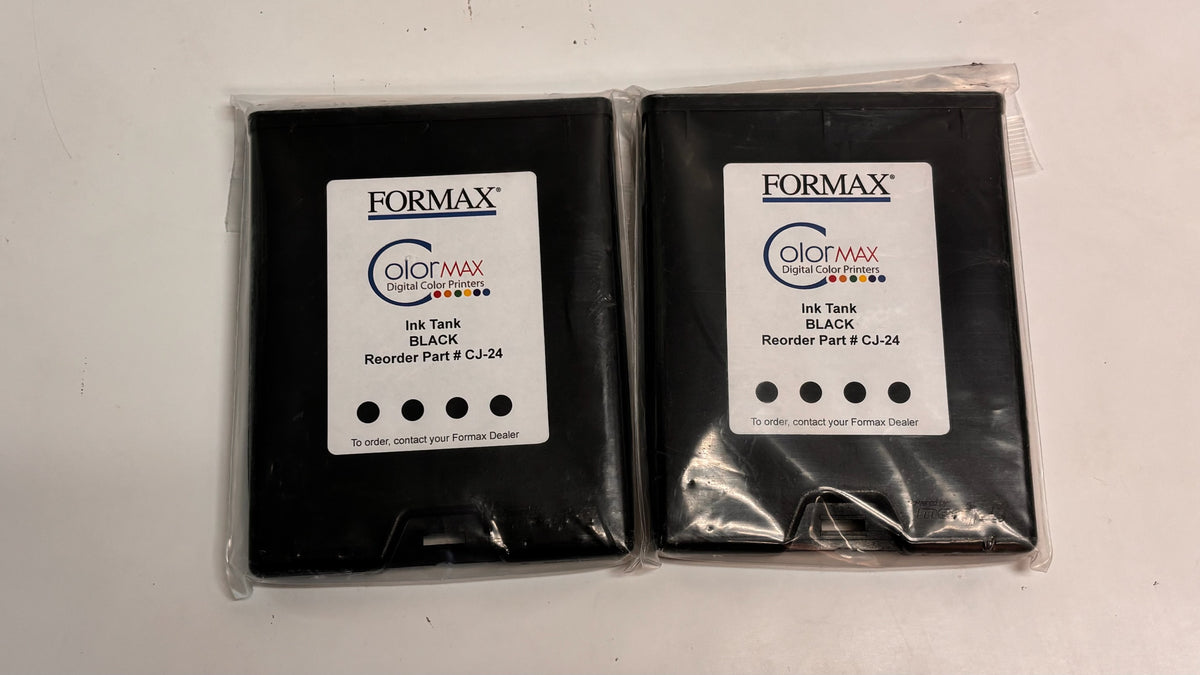 2 Genuine Formax ColorMax 7/8 Black Memjet Ink CJ-24