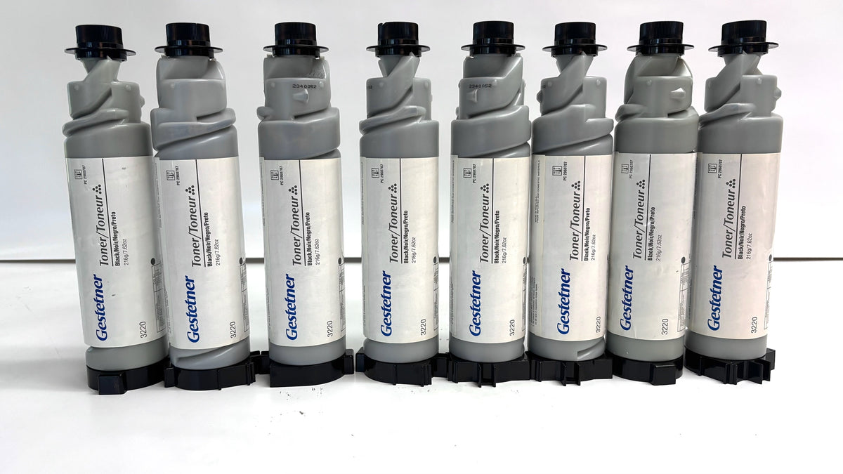 Lot of 8 Genuine Gestetner 3220 Black Toners 3220 DT6BLK