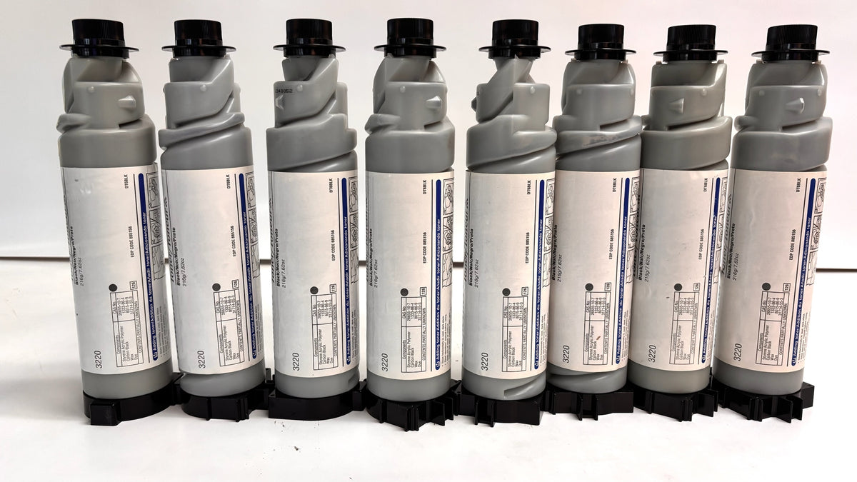 Lot of 8 Genuine Gestetner 3220 Black Toners 3220 DT6BLK