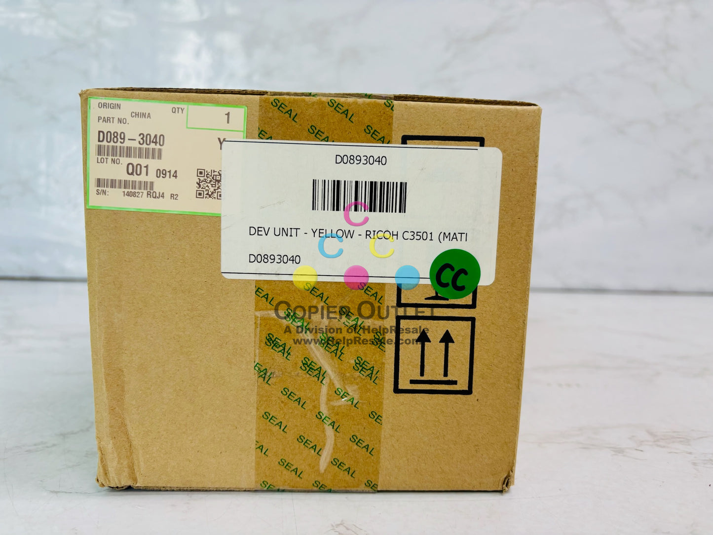 Genuine Ricoh Aficio MP C3001, C3501 Yellow Developer Unit D089-3040, D0893040