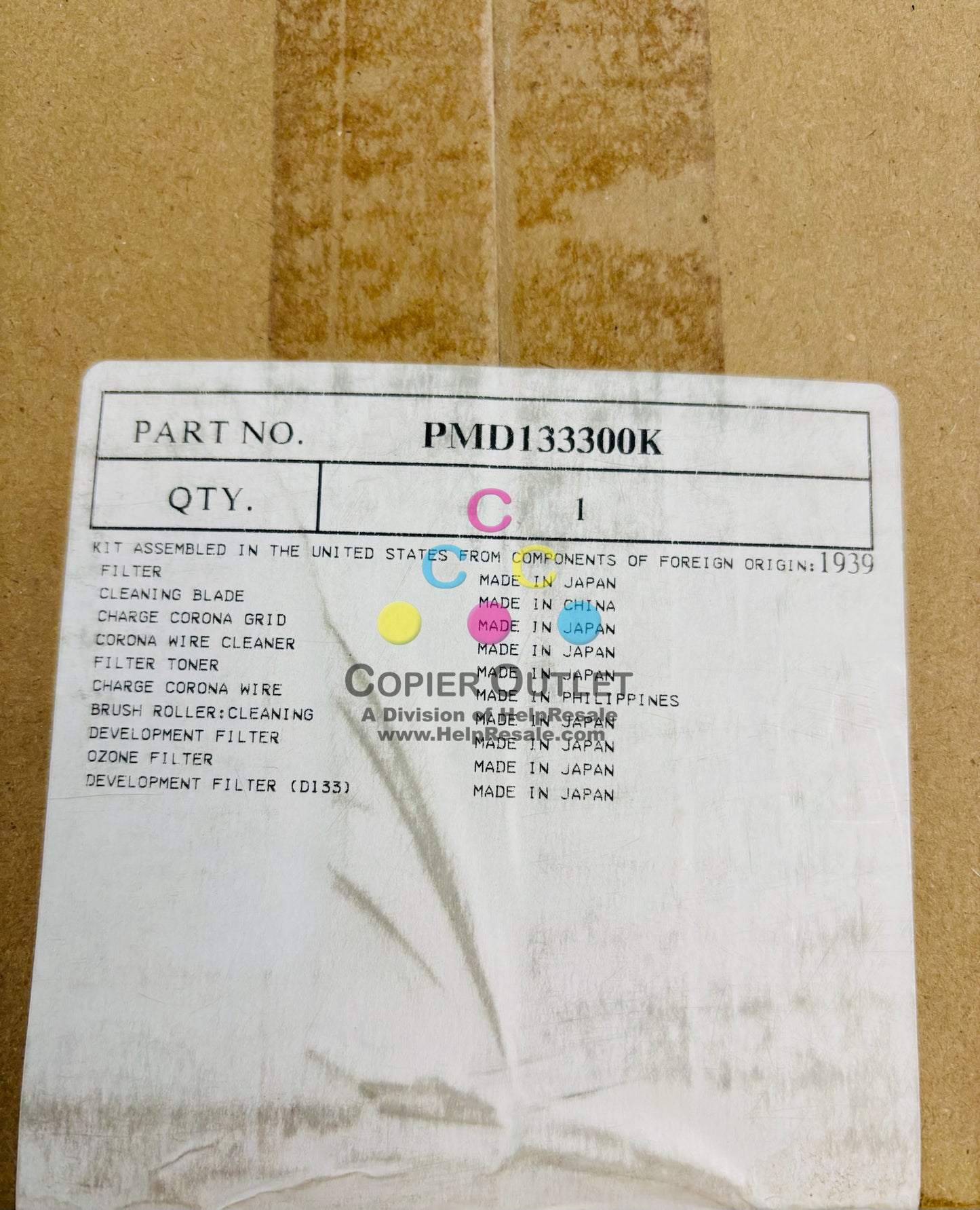 Genuine Ricoh Aficio MP 9002, MP 9002SP Maintenance Kit PMD133300K