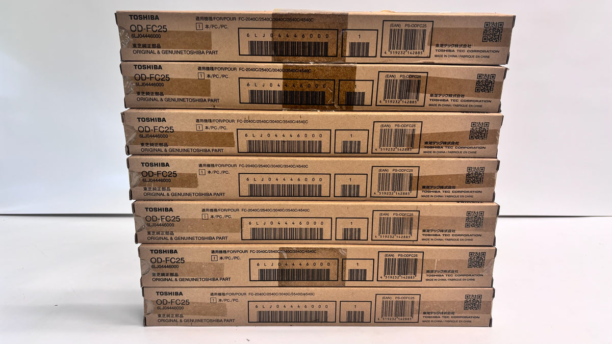 7 Genuine Toshiba E STUDIO 2040C, 4540C Drum Only OD-FC25, ODFC25, 6LJ04446000