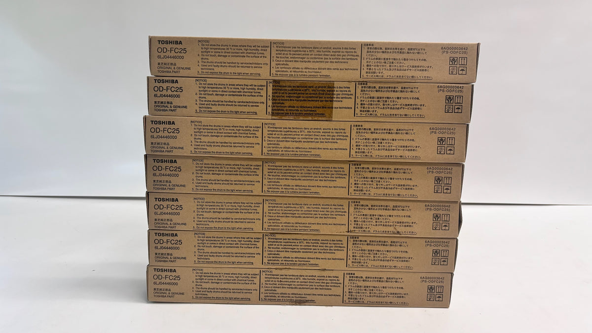 7 Genuine Toshiba E STUDIO 2040C, 4540C Drum Only OD-FC25, ODFC25, 6LJ04446000