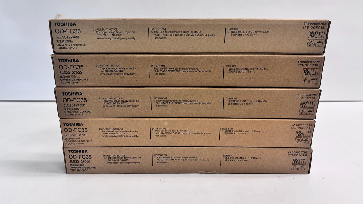 5 Genuine Toshiba E STUDIO 2020C,4520C Black/Color Drum ONLY OD-FC35, 6LE20127000