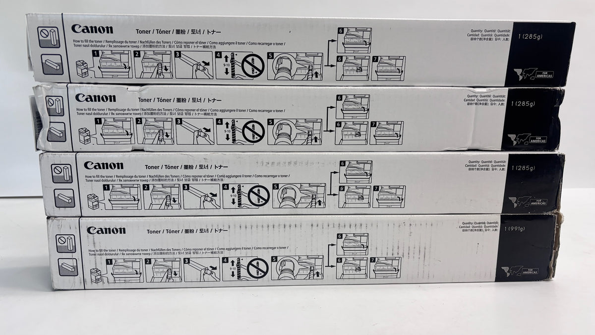 4 Genuine Canon iRAC5840,C5860,C5870 CMYK Toners GPR-61L CMY & GPR-61K (Bad Boxes)