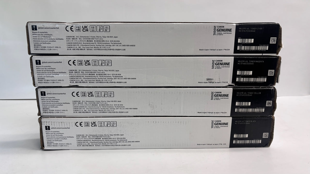 4 Genuine Canon iRAC5840,C5860,C5870 CMYK Toners GPR-61L CMY & GPR-61K (Bad Boxes)