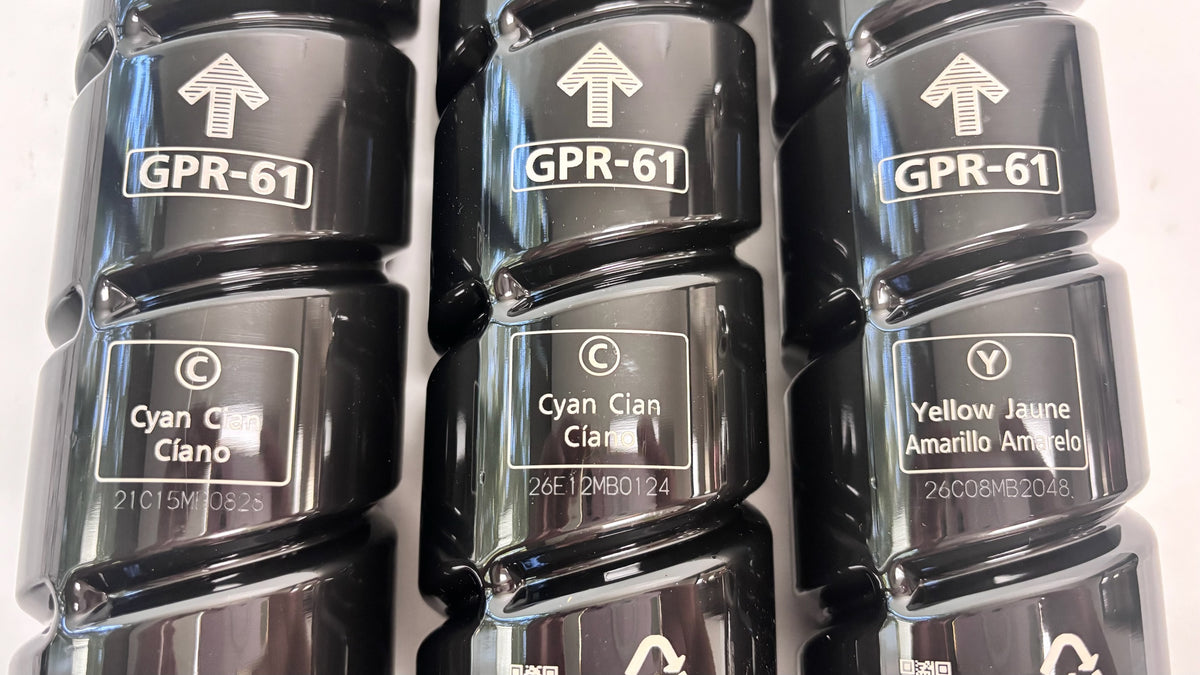 Open 3 Genuine Canon iRAC5840, C5870 Cyan & Yellow Toners GPR61, GPR-61CCY