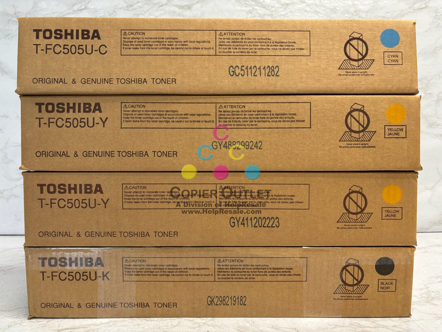 4 OEM Toshiba eSTUDIO 3005AC,3505AC,4505AC,5005AC T-FC505U CYYK Toners
