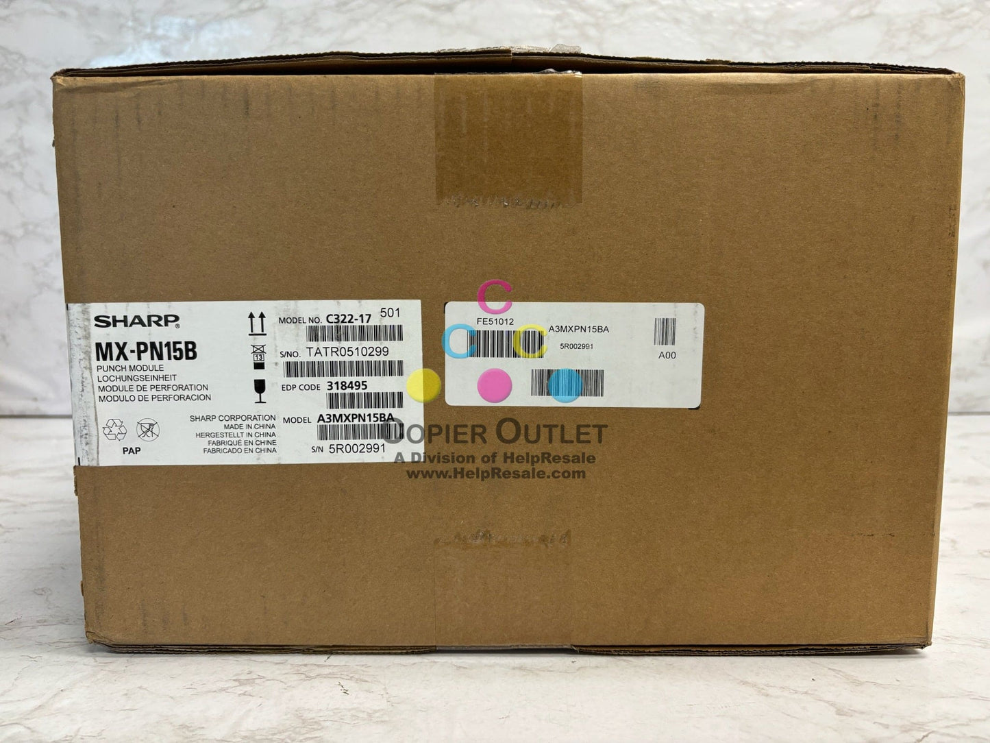 OEM Sharp MX-3070V, MX-3570V, MX-4070V, MX-5070V Punch Module MX-PN15B, 318495